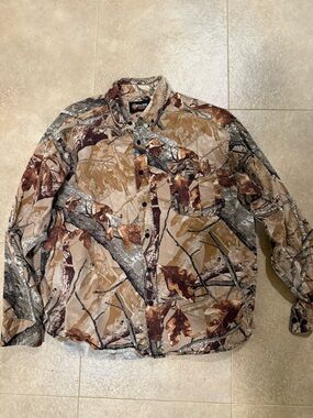 Realtree Men's Realtree Camo Button-Up Hunting Shirt Jacket